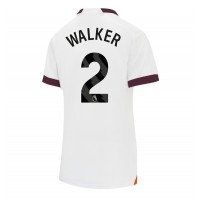 Camisa de Futebol Manchester City Kyle Walker #2 Equipamento Secundário Mulheres 2023-24 Manga Curta
